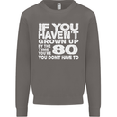 80th Birthday 80 Year Old Don't Grow Up Funny Mens Sweatshirt Jumper Charcoal
