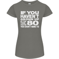 80th Birthday 80 Year Old Don't Grow Up Funny Womens Petite Cut T-Shirt Charcoal