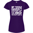 80th Birthday 80 Year Old Don't Grow Up Funny Womens Petite Cut T-Shirt Purple