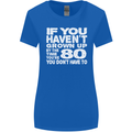 80th Birthday 80 Year Old Don't Grow Up Funny Womens Wider Cut T-Shirt Royal Blue