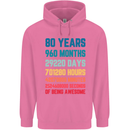 80th Birthday 80 Year Old Mens 80% Cotton Hoodie Azelea