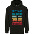 80th Birthday 80 Year Old Mens 80% Cotton Hoodie Black
