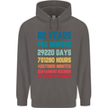 80th Birthday 80 Year Old Mens 80% Cotton Hoodie Charcoal