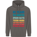80th Birthday 80 Year Old Mens 80% Cotton Hoodie Charcoal