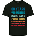 80th Birthday 80 Year Old Mens Cotton T-Shirt Tee Top Black