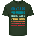 80th Birthday 80 Year Old Mens Cotton T-Shirt Tee Top Forest Green