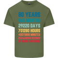 80th Birthday 80 Year Old Mens Cotton T-Shirt Tee Top Military Green