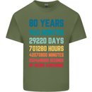 80th Birthday 80 Year Old Mens Cotton T-Shirt Tee Top Military Green