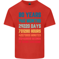 80th Birthday 80 Year Old Mens Cotton T-Shirt Tee Top Red