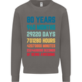 80th Birthday 80 Year Old Mens Sweatshirt Jumper Charcoal