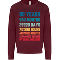 80th Birthday 80 Year Old Mens Sweatshirt Jumper Maroon