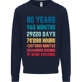 80th Birthday 80 Year Old Mens Sweatshirt Jumper Navy Blue