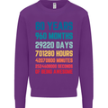 80th Birthday 80 Year Old Mens Sweatshirt Jumper Purple