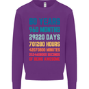 80th Birthday 80 Year Old Mens Sweatshirt Jumper Purple