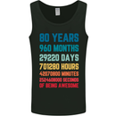 80th Birthday 80 Year Old Mens Vest Tank Top Black