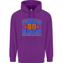 80th Birthday Turning 80 Is Great Mens 80% Cotton Hoodie Purple