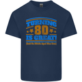 80th Birthday Turning 80 Is Great Mens Cotton T-Shirt Tee Top Navy Blue
