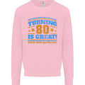 80th Birthday Turning 80 Is Great Mens Sweatshirt Jumper Light Pink
