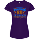 80th Birthday Turning 80 Is Great Womens Petite Cut T-Shirt Purple