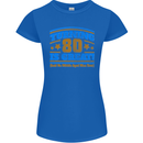 80th Birthday Turning 80 Is Great Womens Petite Cut T-Shirt Royal Blue