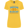 80th Birthday Turning 80 Is Great Womens Wider Cut T-Shirt Yellow