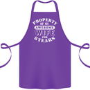 8 Year Wedding Anniversary 8th Funny Wife Cotton Apron 100% Organic Purple