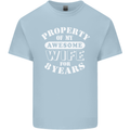 8 Year Wedding Anniversary 8th Funny Wife Mens Cotton T-Shirt Tee Top Light Blue