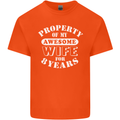 8 Year Wedding Anniversary 8th Funny Wife Mens Cotton T-Shirt Tee Top Orange