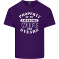 8 Year Wedding Anniversary 8th Funny Wife Mens Cotton T-Shirt Tee Top Purple