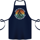 8 Year Wedding Anniversary 8th Marriage Cotton Apron 100% Organic Navy Blue