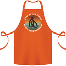 8 Year Wedding Anniversary 8th Marriage Cotton Apron 100% Organic Orange