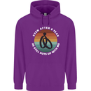 8 Year Wedding Anniversary 8th Marriage Mens 80% Cotton Hoodie Purple