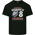 8 Year Wedding Anniversary 8th Rugby Mens Cotton T-Shirt Tee Top Black