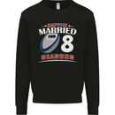 8 Year Wedding Anniversary 8th Rugby Mens Sweatshirt Jumper Black