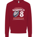 8 Year Wedding Anniversary 8th Rugby Mens Sweatshirt Jumper Red
