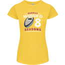 8 Year Wedding Anniversary 8th Rugby Womens Petite Cut T-Shirt Yellow