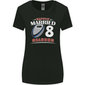 8 Year Wedding Anniversary 8th Rugby Womens Wider Cut T-Shirt Black