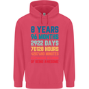 8th Birthday 8 Year Old Childrens Kids Hoodie Heliconia
