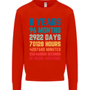 8th Birthday 8 Year Old Kids Sweatshirt Jumper Bright Red
