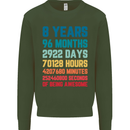 8th Birthday 8 Year Old Kids Sweatshirt Jumper Forest Green