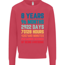 8th Birthday 8 Year Old Kids Sweatshirt Jumper Heliconia
