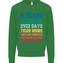 8th Birthday 8 Year Old Kids Sweatshirt Jumper Irish Green