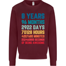 8th Birthday 8 Year Old Kids Sweatshirt Jumper Maroon