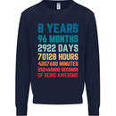 8th Birthday 8 Year Old Kids Sweatshirt Jumper Navy Blue