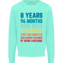 8th Birthday 8 Year Old Kids Sweatshirt Jumper Peppermint