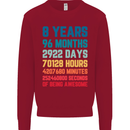 8th Birthday 8 Year Old Kids Sweatshirt Jumper Red