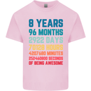 8th Birthday 8 Year Old Kids T-Shirt Childrens Light Pink