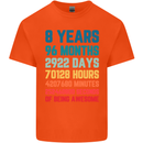8th Birthday 8 Year Old Kids T-Shirt Childrens Orange