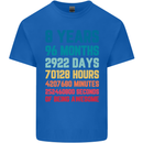 8th Birthday 8 Year Old Kids T-Shirt Childrens Royal Blue