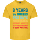 8th Birthday 8 Year Old Kids T-Shirt Childrens Yellow